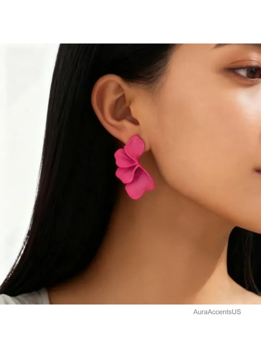 Chunky Statement Earrings for Women Large Floral Ginkgo Leaf Dangle Drop